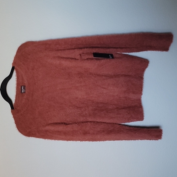 Free Press Sweet Twee Modest Preppy  soft and fuzzy sweater NWT large - Picture 2 of 6